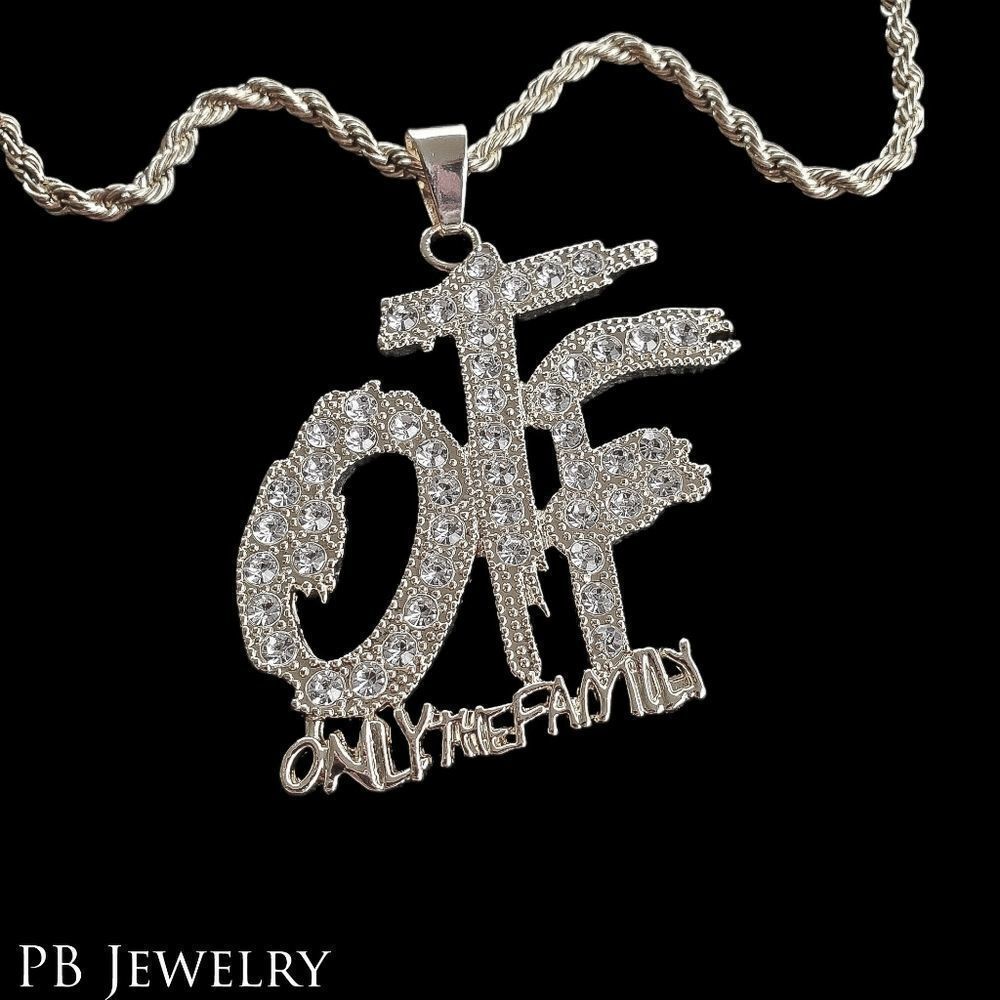Silver Iced Out Only The Family Necklace